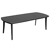 mesa jardin extensible resina Patas desmontables y con nivelador de altura para estabilizar en suelos irregulares
