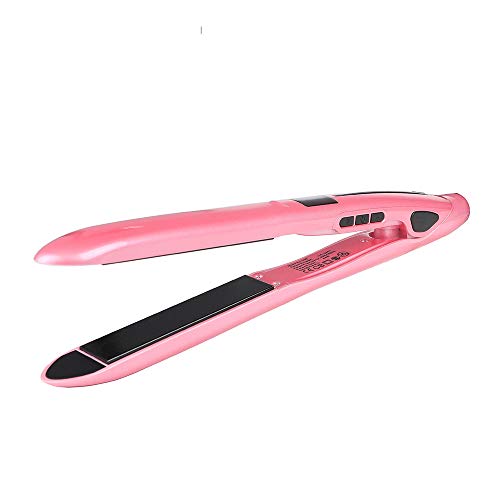 LCD Hair Straightener Buckle Bangs Curler Does Not Hurt Hair Straightening Dual-Use Electric Splint 110V-220V Voltage Pink