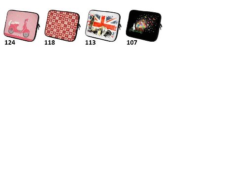 ©art&cherry Designer Laptoptasche Notebooktasche in 10 Zoll auch in 13 Zoll /14 Zoll / 15 Zoll / 17 Zoll erhältlich Sleeve Neopren Schutzhülle Netbook Tablet Cover Hülle Ipad 069 - 3