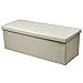 chinkyboo 110cm x 38cm x 38cm Large Double Faux Leather Ottoman Folding Storage Pouffe Toy Box Foot Stool Seat