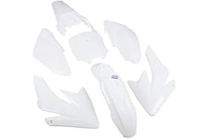 hmparts Cubierta KIT MOTO DE CROSS Pit BICI CRF 70 - STYLE TIPO 6 Blanco