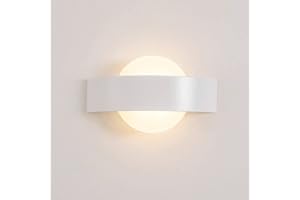 damastoreitalia Universo Applique led per interno doppia emissione luce da parete a muro lampada 8w moderno su giu (Bianco - Luce calda 3000K)