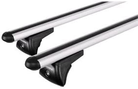 NORDRIVE N15055-13881, Roof Rack Bars En Aluminium, Lockable, Easy to Fit (Attach to Flush Rails)