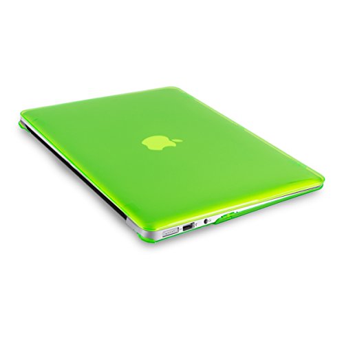kwmobile Crystal Hülle für Apple MacBook Air 13″ (ab Mitte 2011) Hard Case – dünne durchsichtige transparente Schutzhülle Cover Tasche Neon Grün Transparent - 4