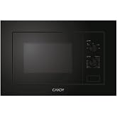 Candy CA38FMW8NB Microwave with Grill, 17L, 700W, Digital Display, 3 Automenus, Plate 24.5 cm, Defrost, Left Opening, Black