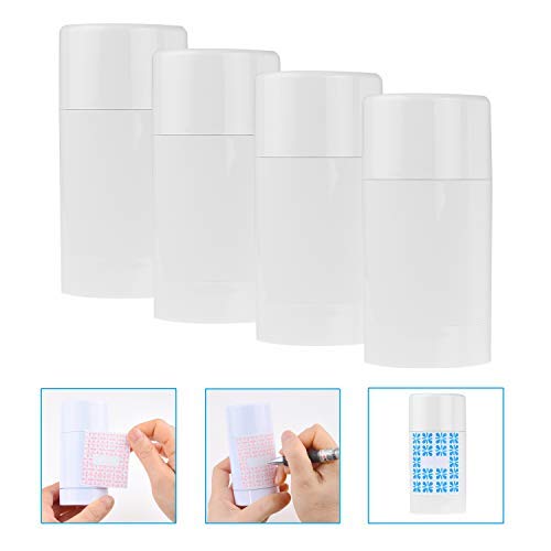 Kare & Kind Contenants désodorisants vides avec capuchon (paquet de 4) - 75 ml. - Remplissage supérieur avec mécanisme de torsion - 10 autocollants inscriptibles