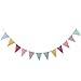 Produktbild Vi.yo Leinen Bunting 4M Wimpel Banner für Weihnachten Hochzeit Party Dekoration 12Pcs Nylon Stoff Flaggen Mehrfarbig