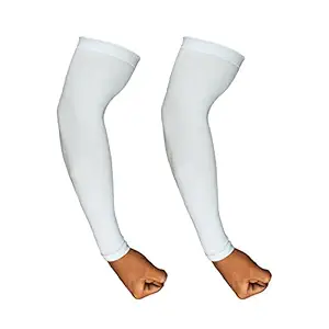 Autofy Freesize UV Sun protection Anti-Sweat Cool Arm Sleeve (Light Blue)