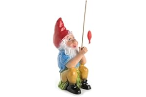Rakso Oskar Schneider GmbH & Co. KG Garden Gnome Fishing Sitting 37 cm with Certificate of Authenticity