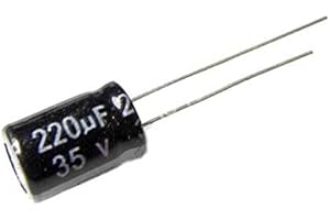 E-Projects B-0002-H06 Radial Electrolytic Capacitor, 220uF, 35V, 105 C (Pack of 5)