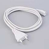 Cable de alimentación de 2 clavijas de alta calidad para la mayoría de los adaptadores de alimentación de CA para impresoras y computadoras portátiles.