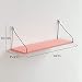 Produktbild JJJJD Einfache Nordic Holz Wandregal Massivholz Wort Partition Wohnzimmer Wanddekoration Lagerregal Schwimmrahmen Dunkle Holz Farbe Rosa (größe : 40x15.8x16.5cm)