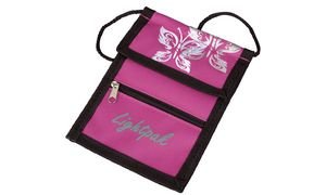 Preisvergleich Produktbild Lightpak - 43138 - Brustbeutel Girls PINK BUTTERFLY, Polyester, pink-schwarz