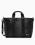  Calvin Klein Jeans - Satin Dw Tote, cartera Unisex adulto, Negro (Black), 12x42x27 cm (B x H T)