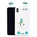 Produktbild Everainy Kompatibel für iPhone XS/iPhone X Silikon Hülle Neu 3D Einhorn Muster Ultradünn Hüllen Handyhülle Gummi iPhone XS/iPhone X Schutzhülle Stoßfest TPU Gel Stoßstange Cover (Weiß)