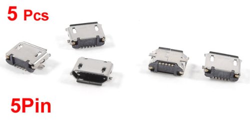 SODIAL (R) 5 Stueck USB Micro B-Typ 5 Pin Female Stecker SMT-Buchse Verbidungsstueck - 2