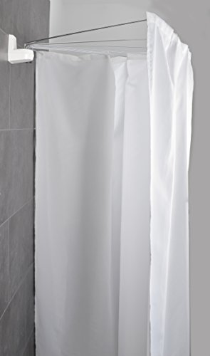 Ridder 583010-350 Duschspinne, Duschfaltkabine, Ombrella mit Textilduschvorhang, weiß - 4