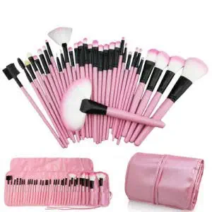 INENCE Professional Makeup Brush Set 32 Pcs, Makeup Brushes for Women & Girls, Eyeliner, Eye Shadow, Eye Brow, Premium Wooden Handles with Pouch Case