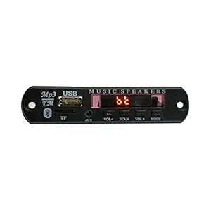 PRP Collections Bluetooth, FM, USB, AUX, Card MP3 Stereo Audio Player Decoder Module Kit with Remote and IC 7805 for Amplifier Car Stereo