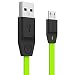 Tukzer Micro-USB to USB Flat Cable 1M/3.2ft Premium Tangle Free 2.4Amp Fast Charging & Data Sync Cable [Green] RS.225.00