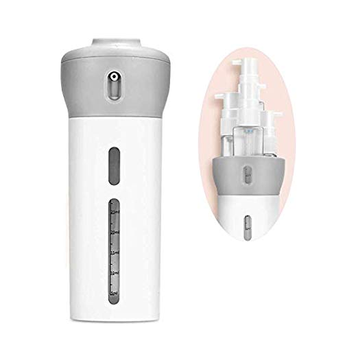 Simu Botellas de Viaje 4 en 1, dispensador de Viaje de Gel de champú de loción Recargable, Kit de contenedor de loción rotativo a Prueba de Fugas