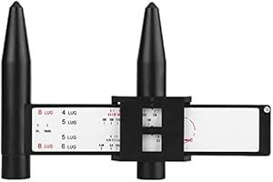 Suuonee Miernik do felg, samochodów, wkręty do felg, suwak, przyrząd pomiarowy PCD, linijka 4, 5, 6, 8 Lug
