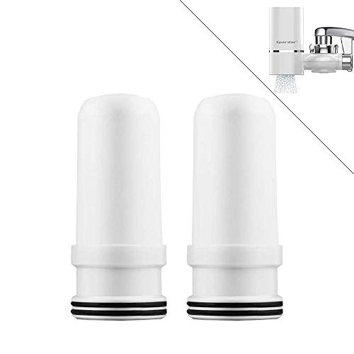 Spardar - Purificatore Acqua per Rubinetto da Cucina, Filtro Acqua con Materiale Ultra Assorbente, Adatto a rubinetti Standard 2 Pack