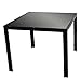 Produktbild Gartentisch Glastisch, Aluminium, Glasplatte undurchsichtig, Schwarz, 90x90cm - Bistrotisch Beistelltisch Partytisch Balkontisch Campingtisch Mehrzwecktisch Balkonmöbel