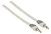 Produktbild Eurosell 24k Premium Highend 3 Meter AUX Stereo Kabel Audiokabel Klinke Stecker 3,5mm - Klinkenstecker - weiss - 3m