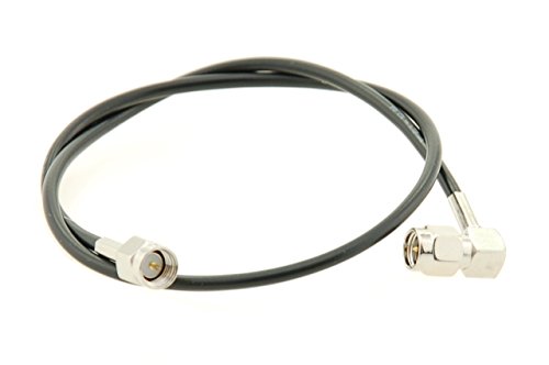 Alda PQ Cavo di prolunga dell'antenna 40cm, RG174 per SMA/M a SMA/M-RA