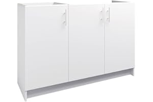 JD Greta Fixed Height 1200mm Kitchen Sink Base Cabinet Floor Unit (Without Worktop) – White Matt