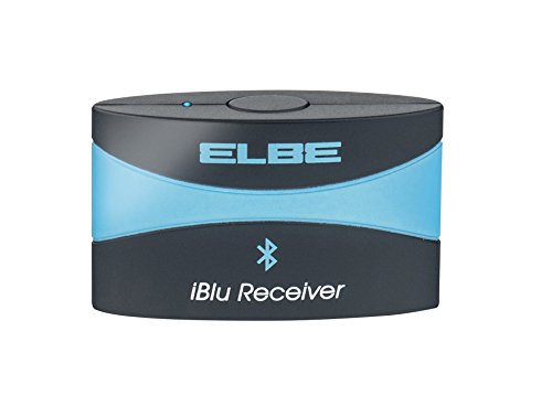 Elbe REC-21-IPBT - Receptor Bluetooth para Docking, música sin cables, color negro y azul