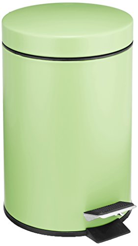 WENKO 19576100 Kosmetik Treteimer Grün, Fassungsvermögen 3 L, Metall, 17 x 25 x 17 cm, Grün