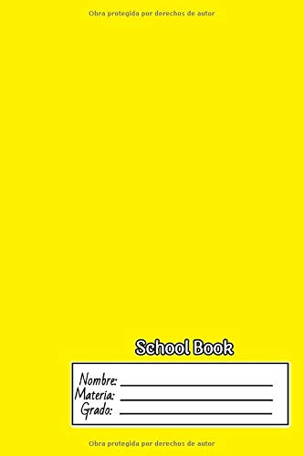 School Book: cuaderno a rayas para el colegio - para niños de primaria