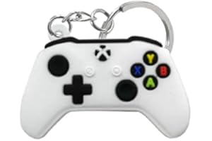 5665 PORTACHIAVI A FORMA DI JOYPAD BIANCO JOYSTIK ARCADE VIDEOGIOCO DVD MODA REGALO PORTACHIAVE CONSOLE