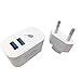 Produktbild SO-buts Universal 2 Port Tragbare Demontage QC 3.0 USB Handy Ladestecker EU/US, Neue tragbare Demontage Handy Ladestecker Europäische Vorschriften (Weiß)