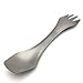 Produktbild BoundlessVoyage Ultralight Outdoor Titanium Spork Healthy Camping Spoon and Fork (Square)23g