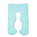 Produktbild Betty Dain Stretch Jersey U-förmigen Schwangerschaft Kissenbezüge (Back 'n Body kompatibel), Made in USA U, aqua, Nicht zutreffend