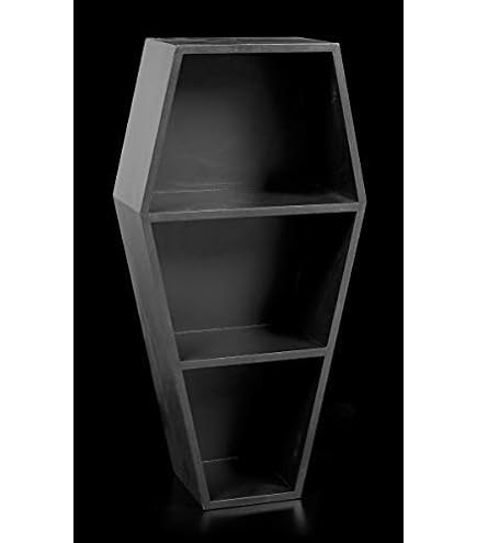 Schwarzer Sarg Als Weinregal – Gothic Deko Für 6 Flaschen & 4 Gläser, Aus MDF-Holz, 62 Cm
