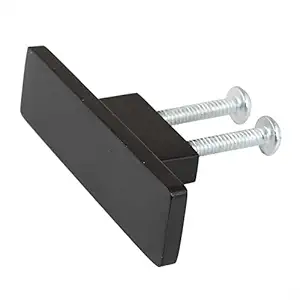 2 Pieces Vintage Knobs | Stainless Steel Single Hole Drawer Pulls | Silver Kitchen Drawer Handles | Rectangle Door Knobs for Kids Room | 6.40 cm Knobs