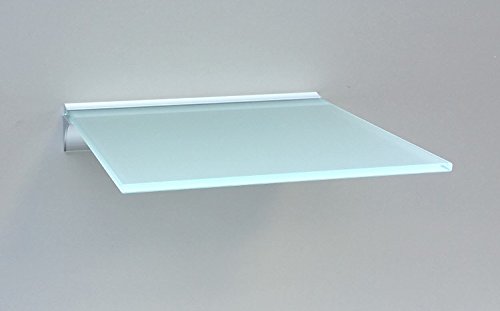 Glasregal Quadrat 30x30 cm satiniertes Glas mit Alu Profil Wandregal Board