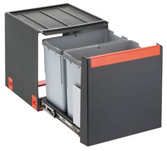 Franke Cube 40 Handauszug 3-fach Mülltrennung / Abfallsammler 1x 14 Liter + 2x 7 Liter