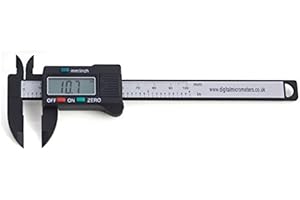 DIGITAL MICROMETERS LTD 100mm 4 Inch Digital Vernier Caliper Non Scratch Carbon Fibre 12 Months Warranty