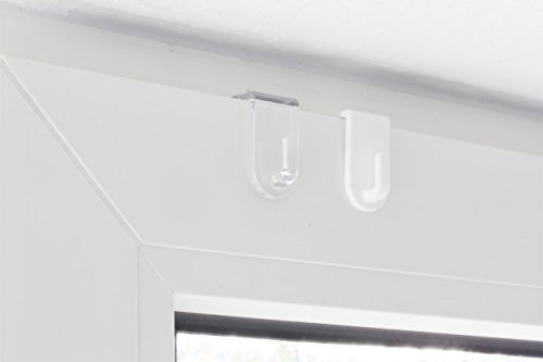 Fensterhaken, Dekohaken, weiß – 20er-Set, 35 x 20 mm – Für Fenster bis maximal 17mm Falzmaß geeignet - 2