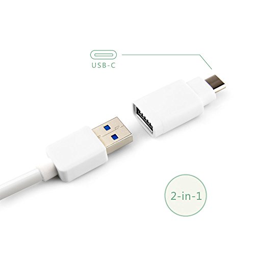alxum Aluminium mehrere 4 Ports USB 3.0 HUB mit der U89 USB 3.1 Gen. 1 (kompatibel mit Thunderbolt 3) Adapter Konverter für usb-c Gerät 30,5 cm neuen MacBook, Chromebook Pixel, iMac, Oberfläche, Lenovo Yoga - 3