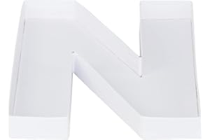 WENPACK 20.8cm Paper Mache Fillable Cardboard Letter Shaped Box Sweet Candy Container Birthday Treat(N)