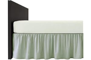 MFABRICS Poly-Cotton Plain Dyed Bed Base Valance Sheet - Easy Care, Machine Washable - Available in 20 Colours - 40cm Frilled (Silver, Super King)