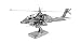 Produktbild Fascinations Metal Earth MMS083 - 502470, AH-64 Apache Helicopter, Konstruktionsspielzeug, 2 Metallplatinen, ab 14 Jahren