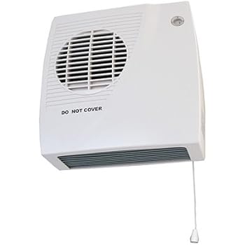 2000W Turbo Fan Downflow Bathroom Fan Heater Wall Mounted Pull Cord 2 ...