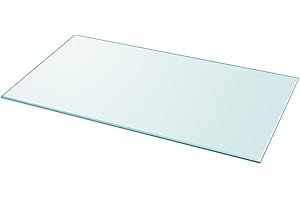 Annlera Tischplatte aus Gehärtetem Glas Rechteckige Desktop Glasplatte Schutzplatte Ersatztischplatte für Esstische Couchtische oder Gartentische Leicht zu Reinigen Transparent 120x65x0,8 cm